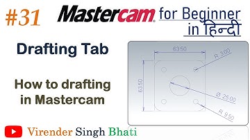 Mastercam Drafting Tab || Drafting tab in Details || Dimension || Auto Dimension || Drill Chart