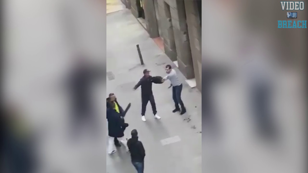 Machete Fight in Barcelona Spain YouTube