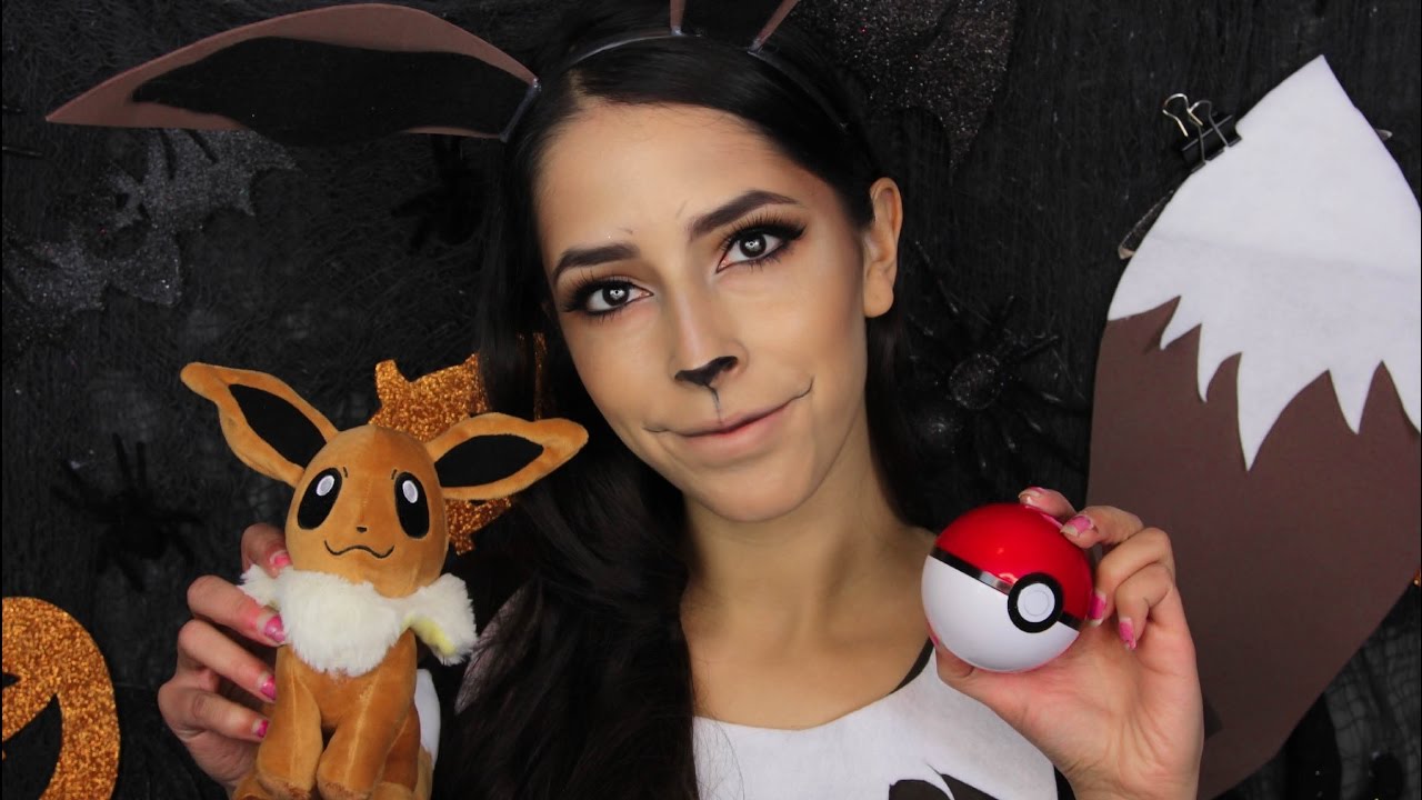 Jeg har erkendt det Hospital Fortløbende $6 Eevee Pokemon Halloween Makeup Tutorial - YouTube