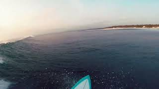 Surfing Ujung Bocur At Dusk