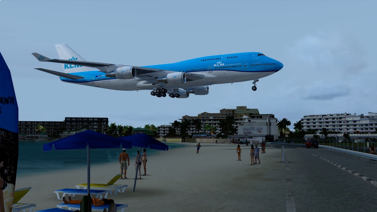 [P3D] St. Maarten (TNCM) Approach in the NEW PMDG Boeing 747-400!