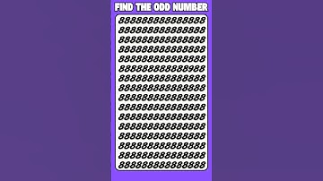 Find the odd number | impossible edition #shorts #shortfeed #shortsviral #findtheoddnumber