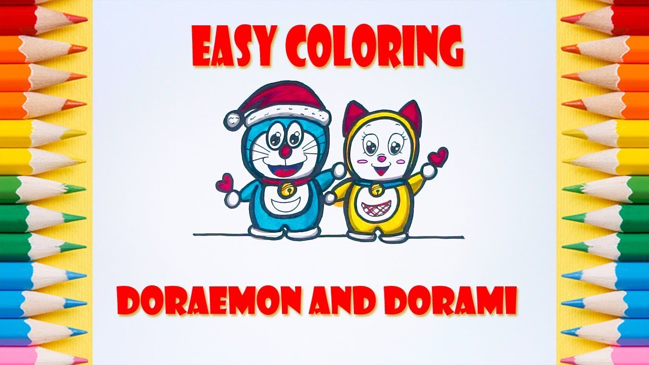 Download Doraemon and Dorami Coloring Pages | Coloring Book Page and Drawing Learn Colors For Kids - YouTube