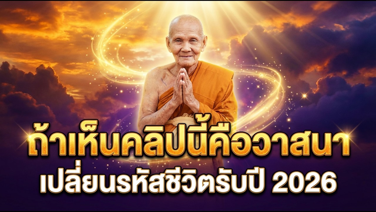 เปลี่ยนชีวิตรับปี 2026 ล้างกระแสลบ เปิดทางรวยด้วยคาถามหาจักรพรรดิ | หลวงตาม้า หลวงปู่ดู่