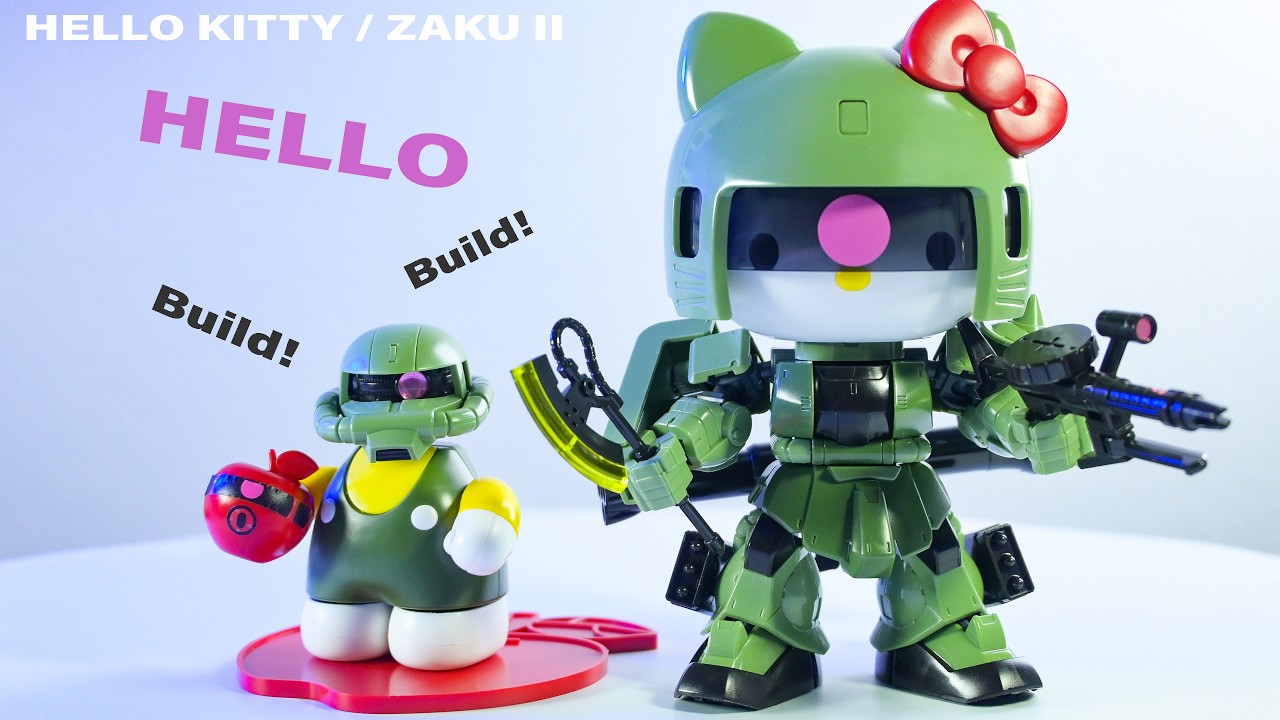 HELLO KITTY x ZAKU II MS-06 Combination!! SD GUNDAM CROSS