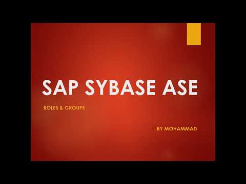 SAP Sybase ASE - How to Create Database Roles and Groups in SAP Sybase ASE - By Mohammad
