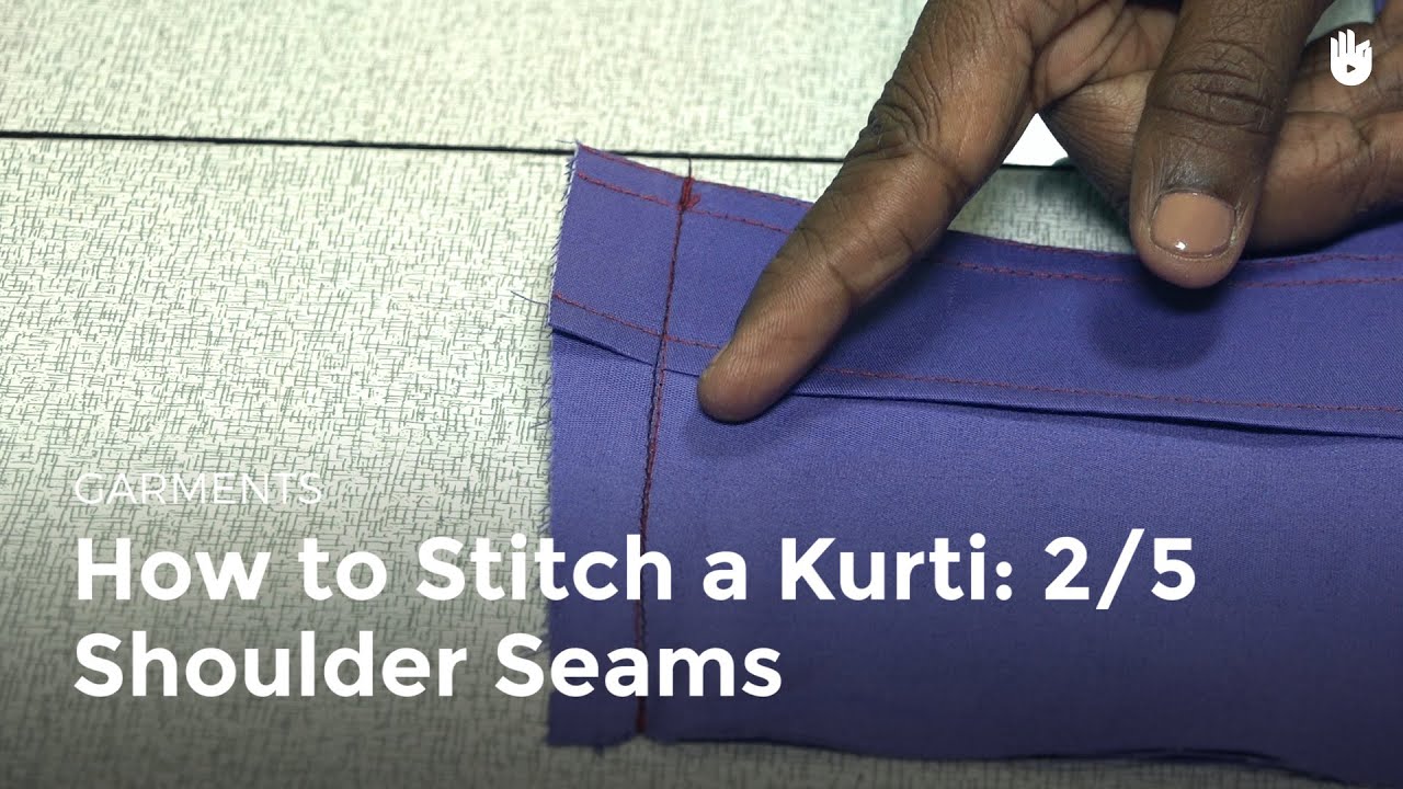 How to Stitch a Kurti 2/5 Shoulder Seams Sewing YouTube