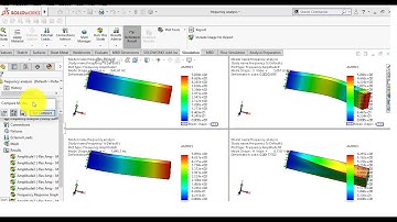 Solidworks simulation : Frequency analysis of a cantilever beam
