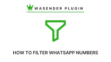 How to filter Whatsapp numbers