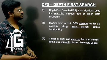 Depth First Search in Tamil | Uninformed search strategies in Tamil | Artificial intelligence Tamil