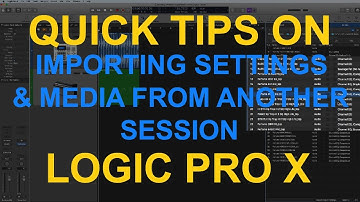 QUICK TIPS : IMPORT MEDIA & SETTING - LOGIC PRO X