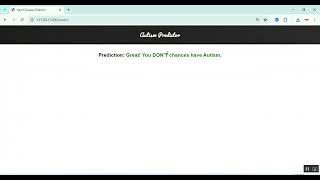 Autism Classication Predictor in Python Projects