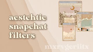 AESTHETIC SNAPCHAT FILTERS | mxrvgeriitx screenshot 5