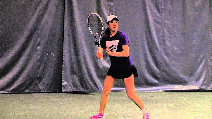 Bradley vs. UNI Tennis - April 13, 2014 - Erica Me...