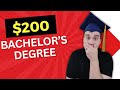 Bachelors degree for 200  heres how i did it
