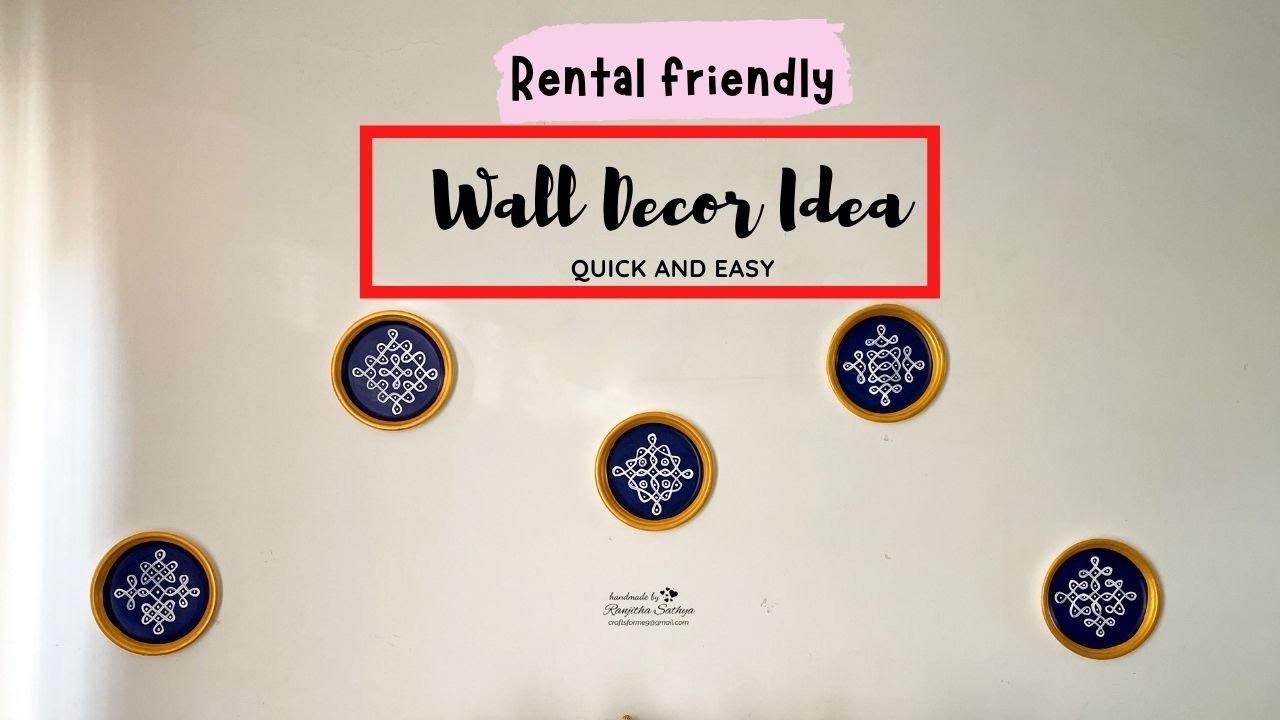 KOLAM DESIGN HOME DECOR || DIY WALL DECORATION || HOME DECORATION IDEAS | POOJA DECORATION IDEAS