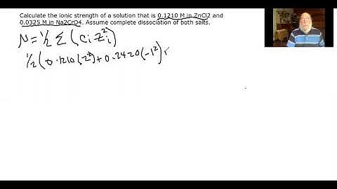 Analytical Chemistry Calculating ionic strength