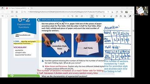 EnVision Algebra 1 Lesson 6-2: Exponential Functions
