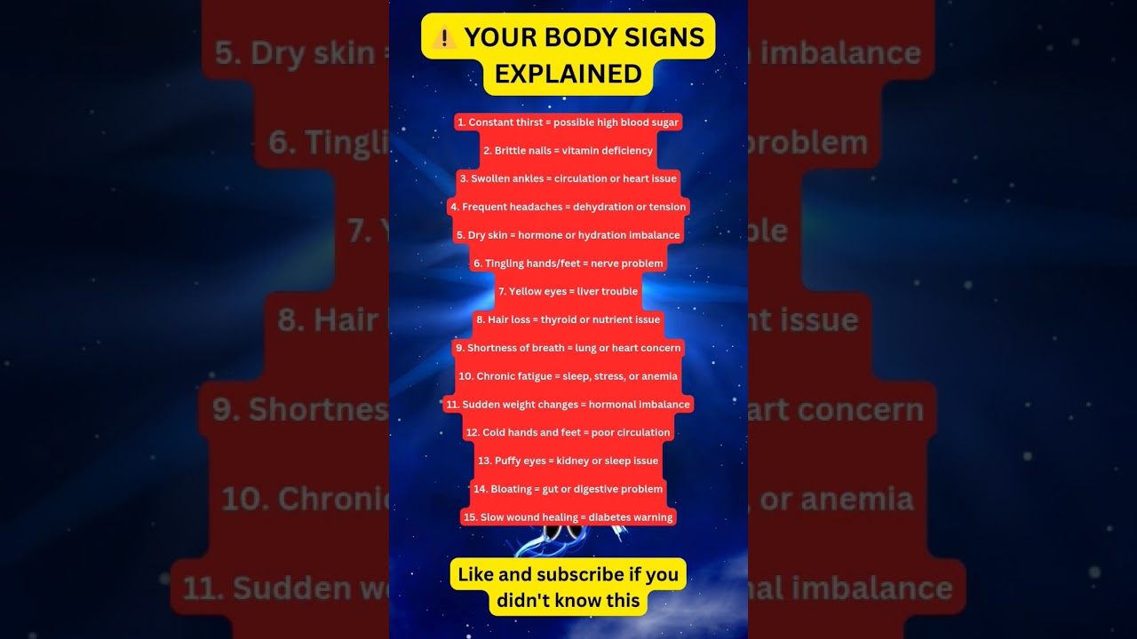 15 Body Warning Signs You Should Listen To