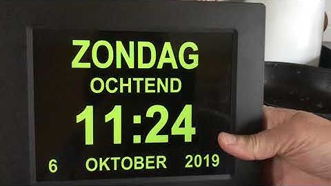 Digital calendar clock useful for memory problems or dementia