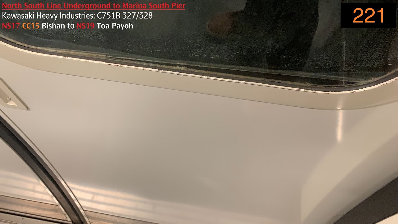 ⁴ᴷ [Fish Tank window] SMRT Trains, NSL Train Ride [Bishan → Toa Payoh ...