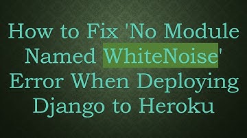 How to Fix 