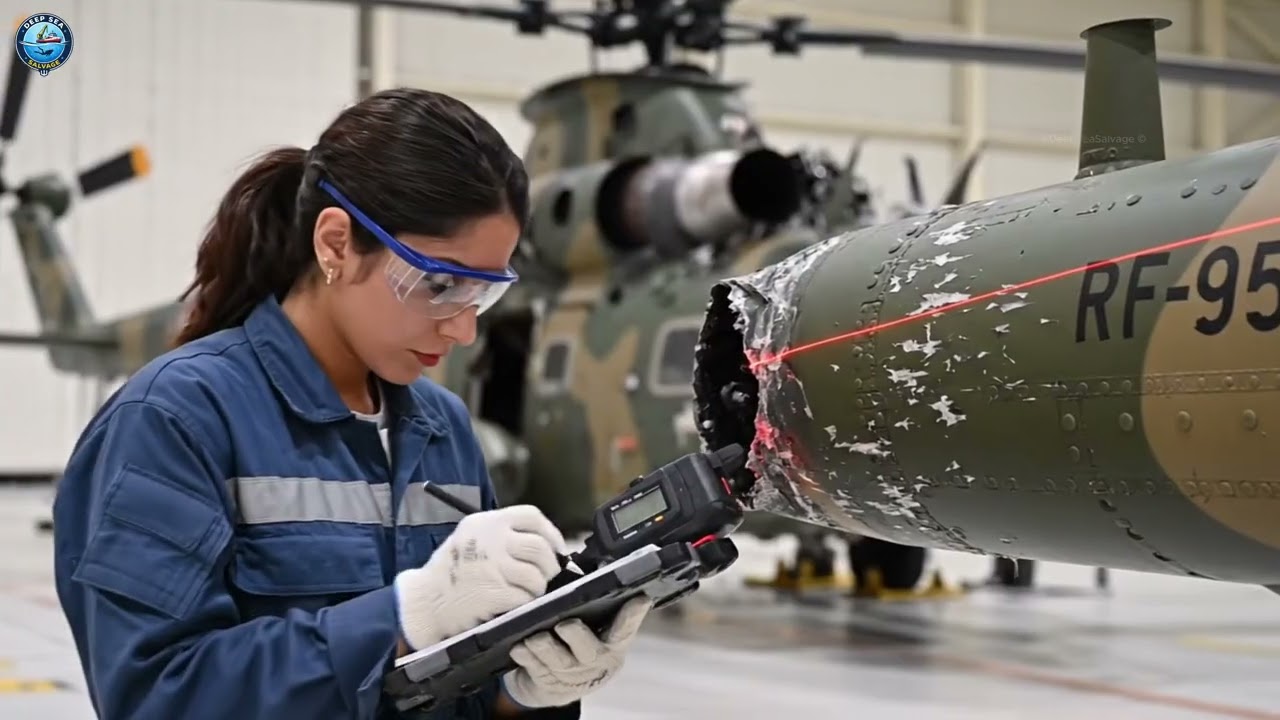 Lifting a Sunken Mil Mi-28 Havoc Helicopter from the Ocean Floor I Military Salvage Team
