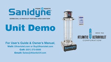Unit Demo for Sanidyne Prime Remote Germicidal UV Portable Area Sanitizer
