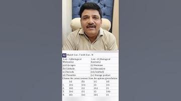 NEET 2022 PYQ from Biomolecules - 2 Similar MCQ Answers in Video Description