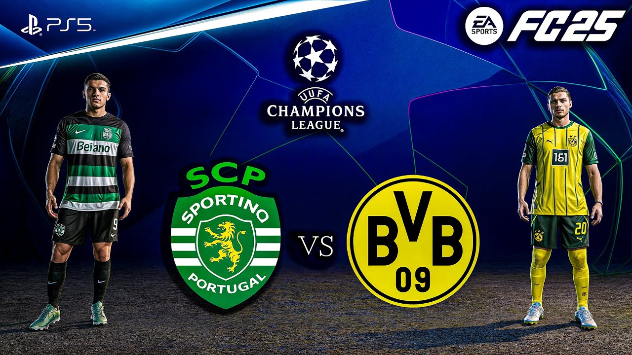 FC 25 - Sporting CP vs. Borussia Dortmund | UEFA Champions League 2025 PlayOff | PS5™ [4K60]