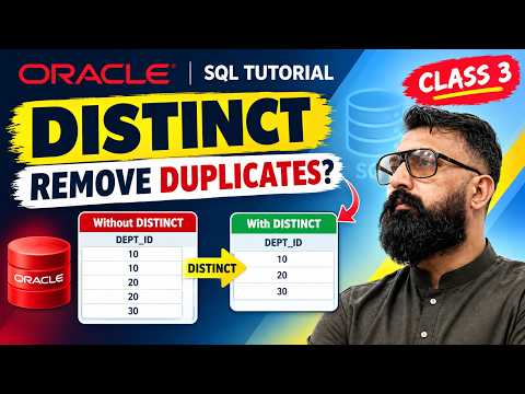 class 3 - Oracle SQL DISTINCT Explained in Hindi | How DISTINCT Works in SQL