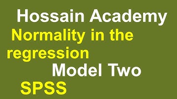 Normality in the regression.Model Two. SPSS