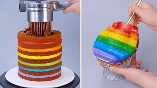 Perfect & Easy Rainbow Cake Decorating Ideas | So Yummy Cake Decoration Recipe | Transform Cake