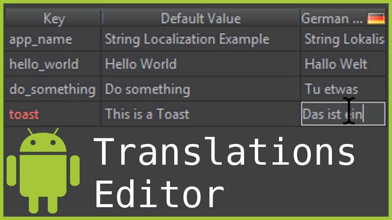 Localizing String Resources / Translations Editor - Android Studio Tutorial  - YouTube