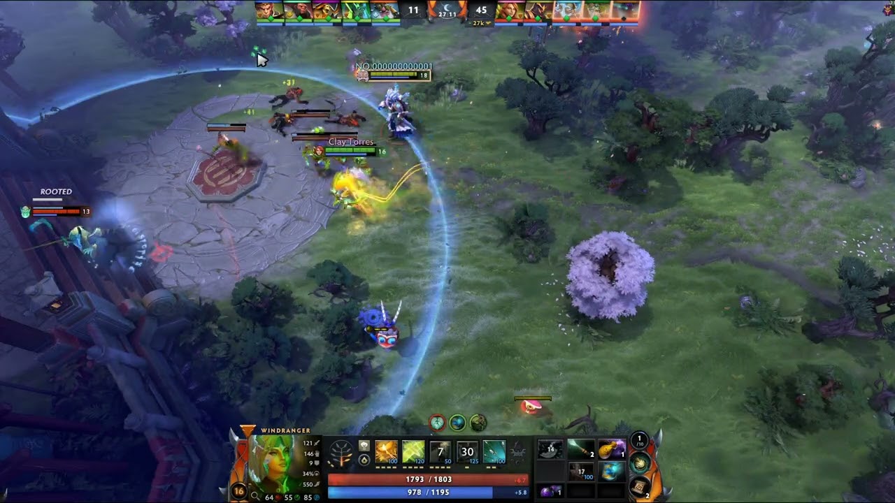 Perfect Shackle, Fail Powershot (Windranger, Dota2)