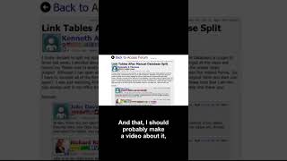 Splitting Access Will Not Clean Up Your Navigation Pane