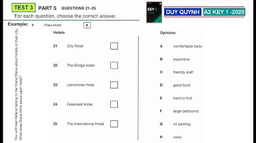 A2 KEY 1-TEST 3 PART 5