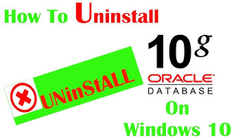 How to uninstall Oracle 10g in Windows | How to install and unistall Oracle 10g database | uninstall