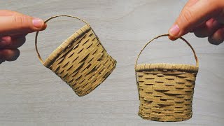 WONDROUS MINI BASKET CRAFTED FROM CARDBOARD | DIY IDEAS (a great gift)