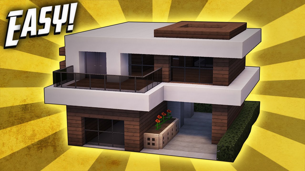 Minecraft: How To Build A Small Modern House Tutorial (#17) - YouTube