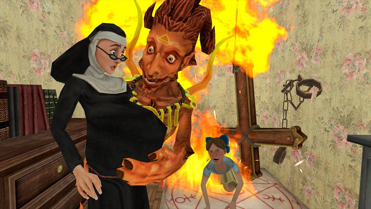 Download Evil Nun 2 Pregnant by the Devil funny animation part 139 Evil Nun 2 vs Mr  Meat