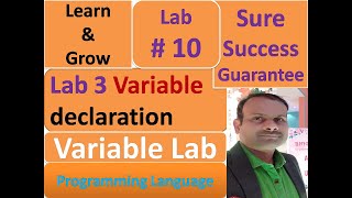 C Programming Language| Lab | variable lab3| variable declaration lab3 | c, c++ | Beginner to Expert