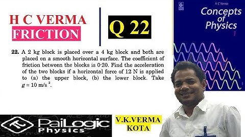 HC VERMA | FRICTION | chapter 6 | Q 22.A 2 kg block is placed over a 4 kg block and both are placed