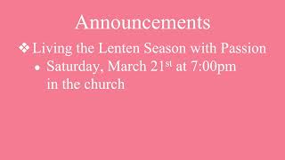 Sunday Mass - 3/15/2026