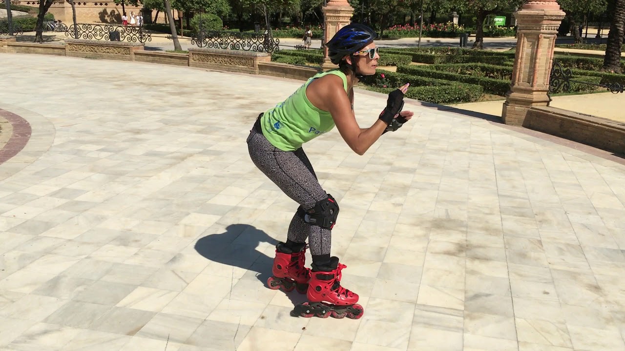 TUTORIAL- Como frenar en Patines en Línea: La Frenada con Taco. - YouTube
