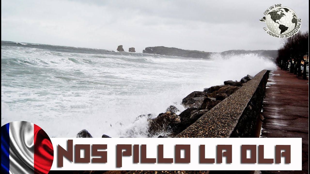 Temporal en el Cantábrico, nos Pilló la Ola!! Hendaya. Francia 2014