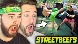 KingWoolz \& Mike React to STREETBEEFS INSANE KO’s!! (OMG)