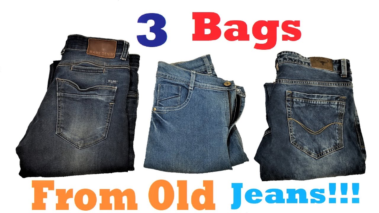 3 Easy and Useful Hand Embroidery Bags From Old Jeans | Old Cloth Reuse Ideas