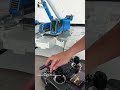 Check out this customer custom blue-white painted 1/14 RC hydraulic telescopic crawler crane D1220
