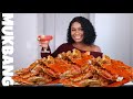 SPICY GIANT CRAB LEGS + SEAFOOD BOIL MUKBANG | STORYTIME